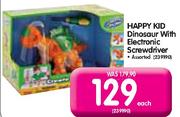 Happy Kid Dinosaur With Electronic Screwdriver Assorted Each