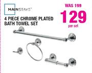 Mainstays 4 Piece Chrome Plated Bath Towel Set