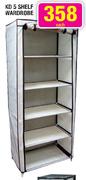 KD 5 Shelf Wardrobe-Each