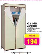 KD 1 Shelf Wardrobe
