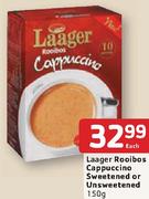 Laager Rooibos Cappuccino Sweetened Or Unsweetened 150Gm-Each