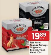 Five Roses Tagless Teabages Original Or Select African Blend 100S-Each