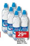 Nestle Pure Life Mineral Water Sports Bottle-6X750ml