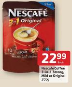 Nescafe Coffee 3-In-1 Strong,Mild Or Original - 200gm Each