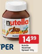 Nutella Hazelnut Spread - 180g Each