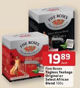 Five Roses Tagless Teabags Original Or Select African Blend-100s Each