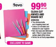 Tevo Clean Cut Knives And Board Set-Per Set