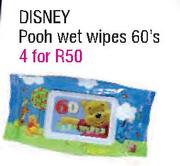 Disney Pooh Wet Wipes-4 x 60's