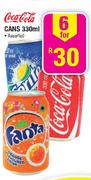 Coca-Cola Cans-6 x 330ml