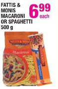  Fattis & Monis Macaroni Or Spaghetti-500g Each