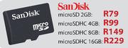 SanDisk microSDHC 4GB