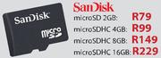 SanDisk microSDHC 8GB