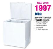 KIC 207L White Chest Freezer(KCG210)-Each