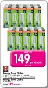 Osram Energy Saver Globe-Per 10 Pack