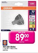 Osram 4W LED Globe-Each