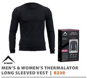 K-Way Men's & Women's Thermalator Long Sleeved Vest