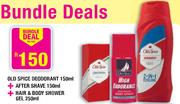 Old Spice Deodorant-150ml+After Shave-150ml+Hair & Body Shower Gel-250ml