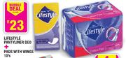 Lifestyle Pantyliner Deo+Pads With Wings-10's