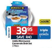 Addis Microwave Casserole Dish Set-3 Piece Per Set