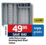  Addis Extra  Large Draining Rack Steel Colour