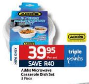  Addis 3 Piece Microwave Casserole Dish Set