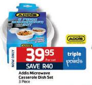 Addis Microwave Casserole Dish Set-3 Pcs.