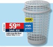 Addis Linen Bin Steel Colour Only-52Ltr Each
