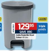 Addis Pedal Bin Steel Colour-40Ltr Each