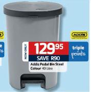 Addis Pedal Bin Steel Colour-40Ltr