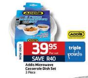 Addis  Microwave Casserole Dish Set-3 Piece Per Set