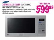 Samsung Metallic Silver Electronic Microwave Oven-20L (ME738)