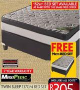 MaxiPedic Twin Sleeep Bed Set-152cm
