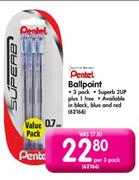 Pentel Ballpoint-Per 3 Pack