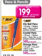 BIC Clic Ball Pens-Per 60 Pack