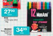 Monami Terugtrekbare Waskryte-12 Pak