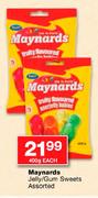 Maynards 400g Jelly/Gum Sweets Assorted-Each