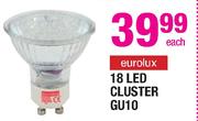 Eurolux 18 LED Cluster GU10-Each