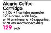 Nescafe Alegria Coffee Cartridge-Each