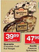 Quaranta Chocolate Fruit/Nut Nougat-165gm Each