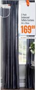 Embossed Taffeta Curtains(145x218Cm)-2 Pack