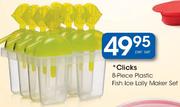 Clicks 8 Piece Fish Ice Lolly Maker Set-Per Set