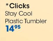 Clicks Stay Cool Plastic Tumbler-Each