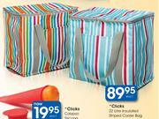 Clicks 22Ltr Insulated Striped Cooler Bag-Each