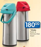 Clicks Plastic & Stainless Steel Airpot-Each