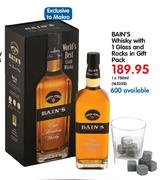 Bain's Whisky With 1 Glass And Rocks In Gift Pack-1x750ml