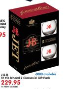 J&B 12 Yo Jet And 2 Glasses In Gift Pack-1x750ml