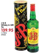 J&B Whisky In Gift Tin-1x750