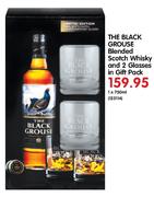 The Black Grouse Blended Scotch Whisky & 2 Glasses In Gift Pack-1x750ml