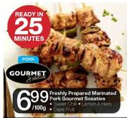 Freshly Prepared Marinated Pork Gourmet Sosaties Per 100g
