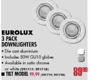 Eurolux 3 Pack Downlighter Tilt Model